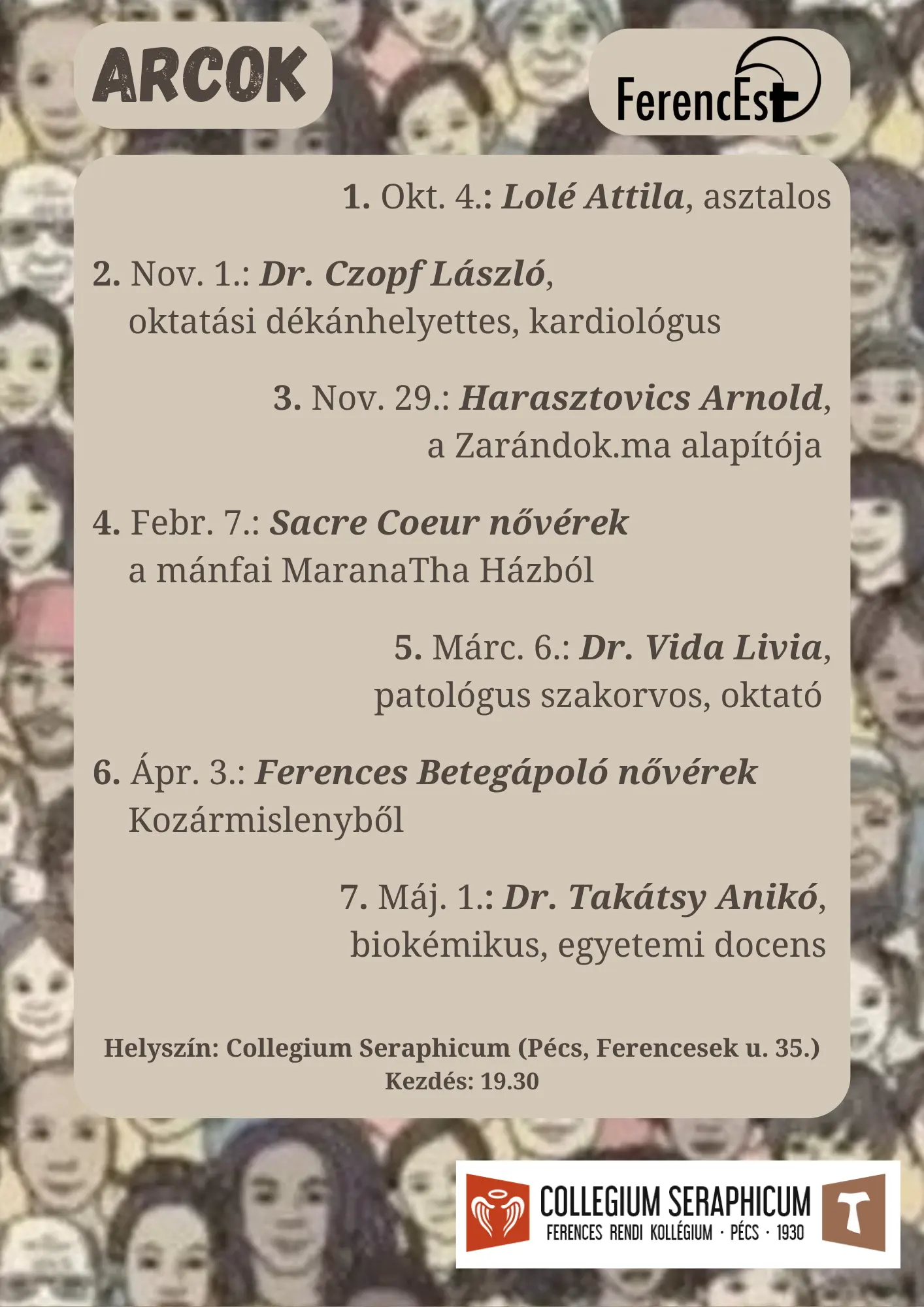 Arcok plakát