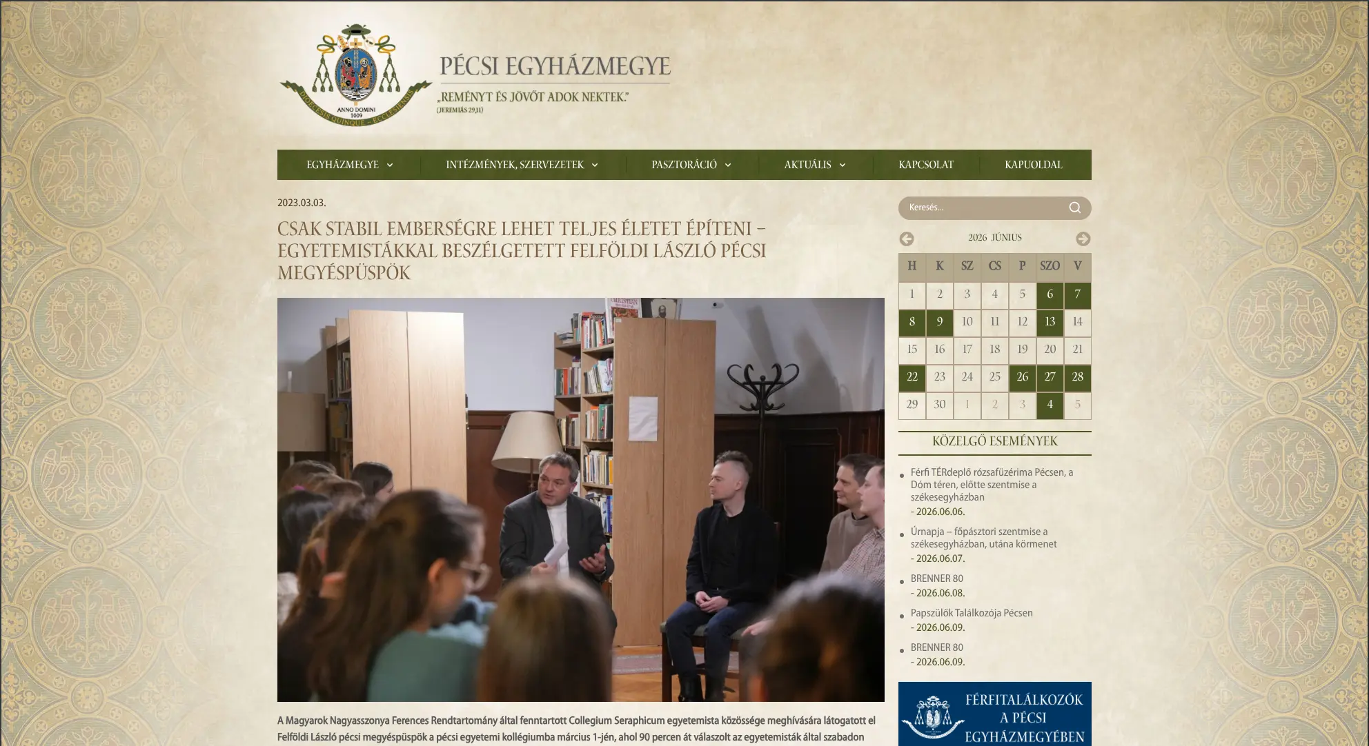 pecsiegyhazmegye.hu 2023