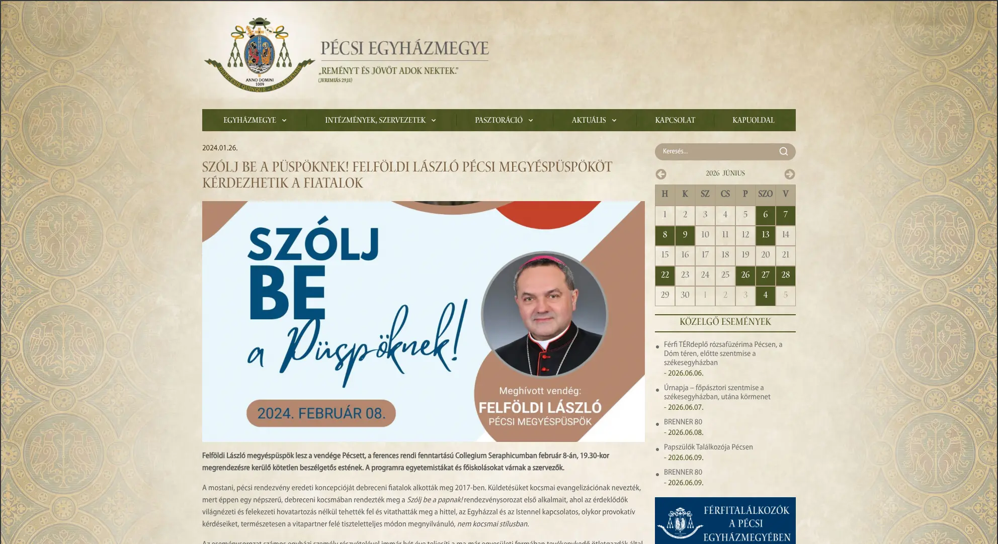 pecsiegyhazmegye.hu 2024