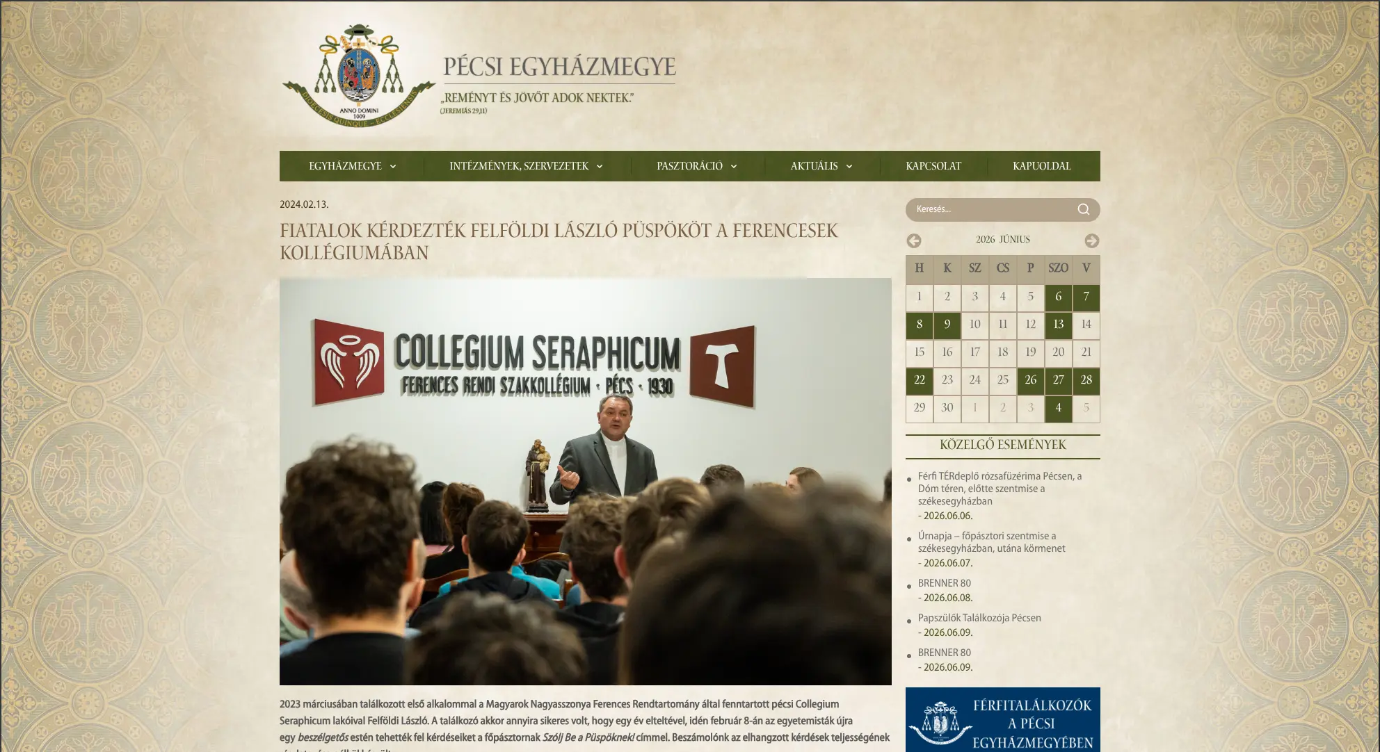 pecsiegyhazmegye.hu 2024